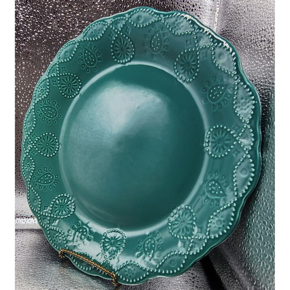 Pioneer Woman Teal Cowgirl Lace Dinner Plates (Set of 4) READ LISTING! - Picture 12 of 16